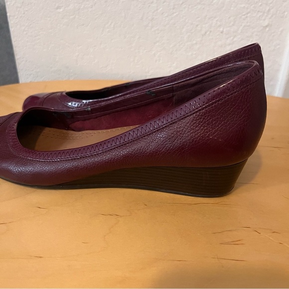 Cole Haan Tali Wedges Burgundy Size 8 - Picture 4 of 12